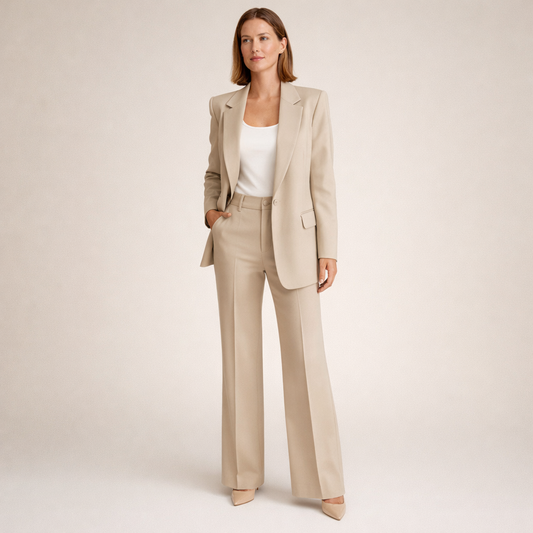 Noelia | Elegante conjunto de traje con pantalones acampanados