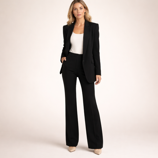 Noelia | Elegante conjunto de traje con pantalones acampanados