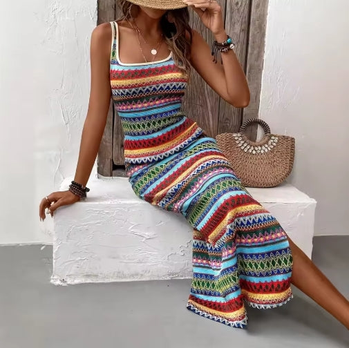 Nerea - Vestido Largo Boho Multicolor “Summer Vibes”