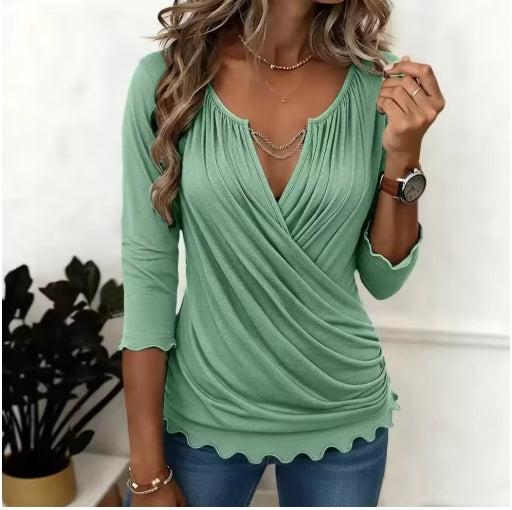 María - Blusa Elegante Cruzada