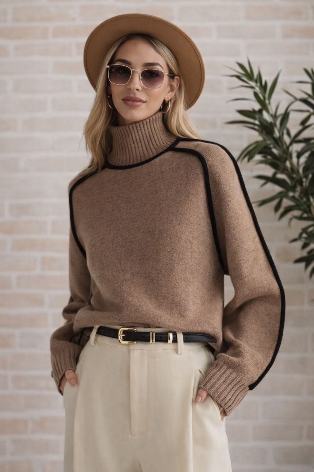 Belén - Jersey Cuello Alto Elegante